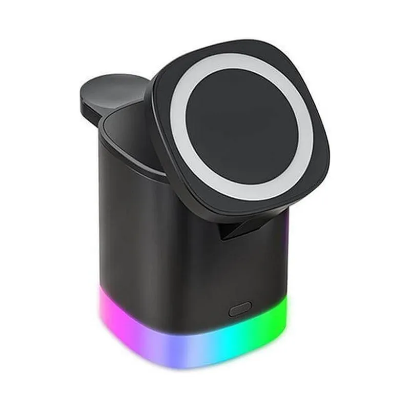 Folding magnetic wireless charger for travel
