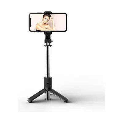 Phone tripod with a Bluetooth selfie stick