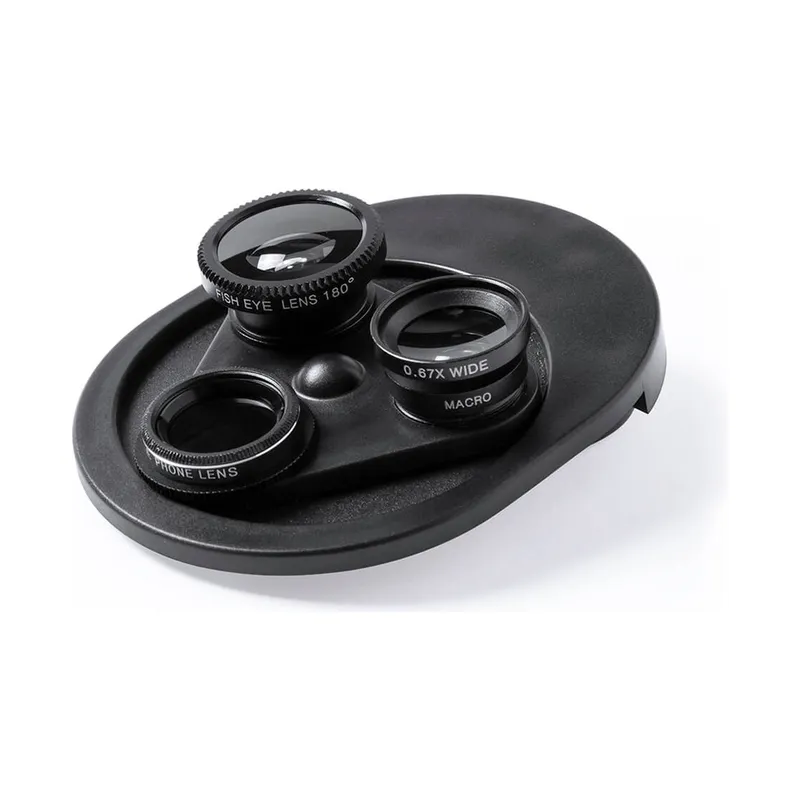 Clip on 4 in 1 lens set for a phone camera