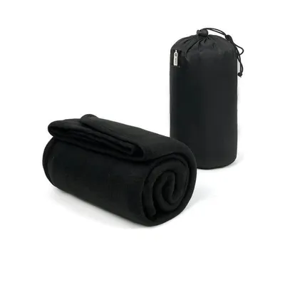 Travel blanket that packs into its pouch