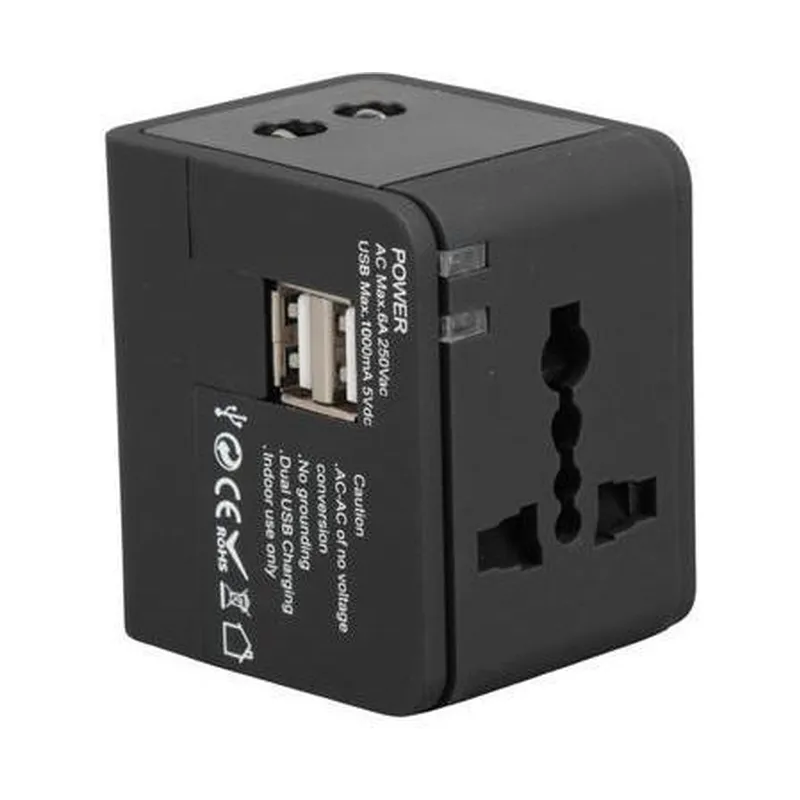 Travel adapter for a laptop bag