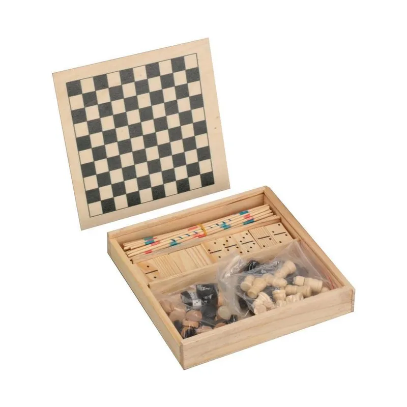 4 in 1 wooden games box