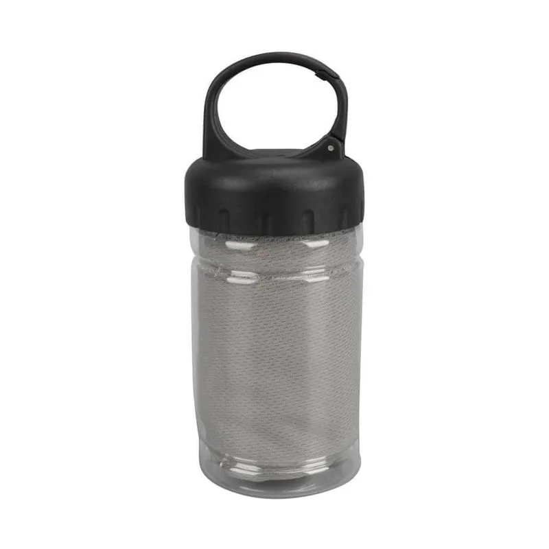 rPET cooling towel in a carry bottle