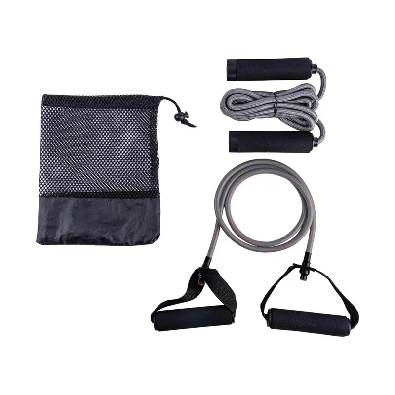 Skipping rope and resistance tube kit
