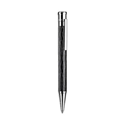 Otto Hutt wave pattern black ballpoint pen