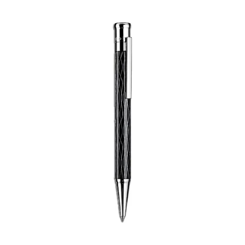Otto Hutt wave pattern black ballpoint pen