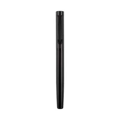 Plain metal pen with a roller refill