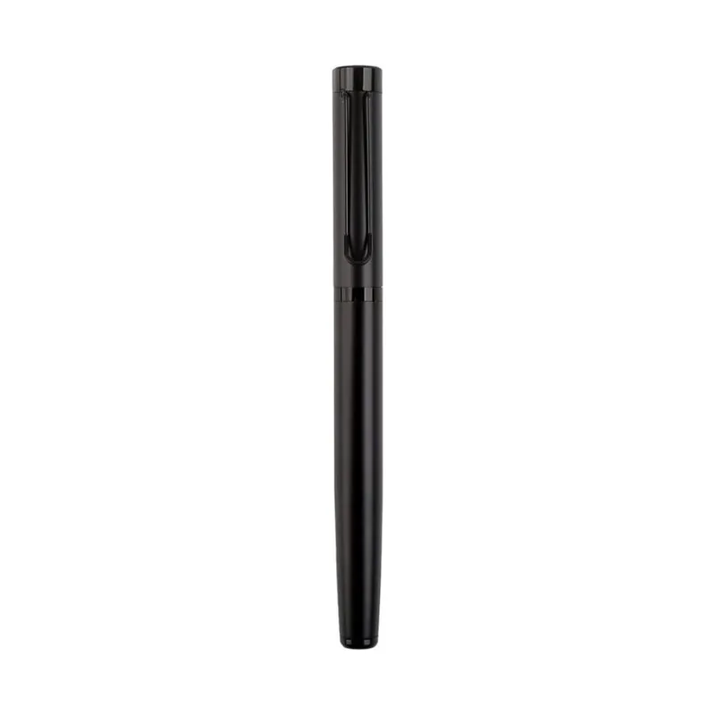Plain metal pen with a roller refill