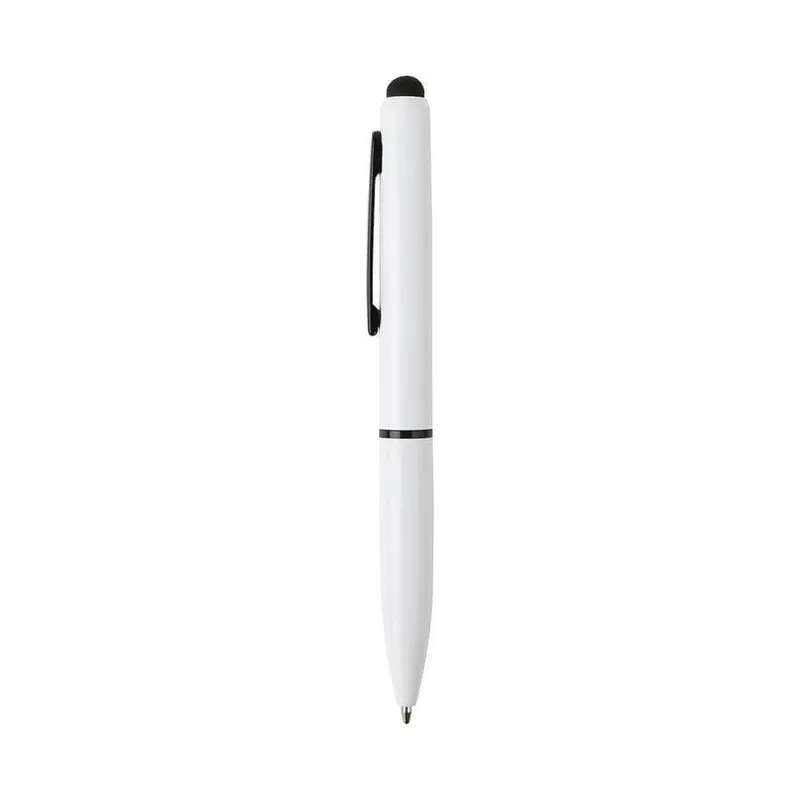 Metal ballpoint pen with a stylus tip