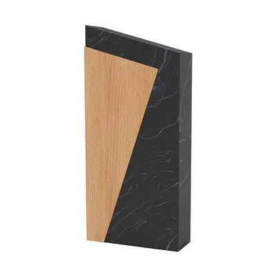 Deep black swirl recycled award
