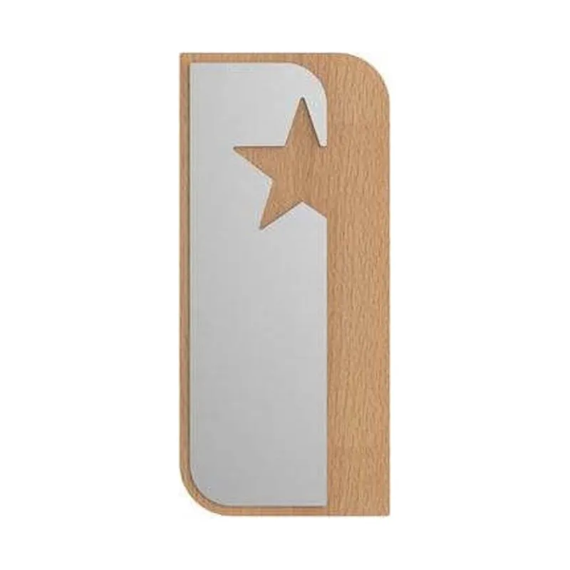 Star cut beech award with a metal panel