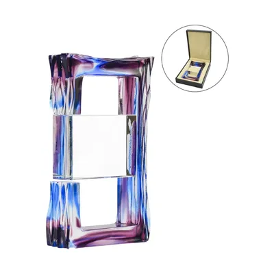 Amethyst Color Crystal Awards in Black Presentation Box