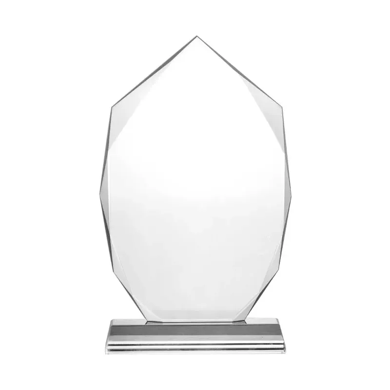 Wide Flame Crystal Awards with Glass base & Box