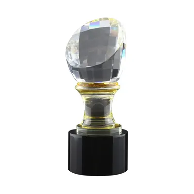 Crystal Glass Trophy in Wooden Box
