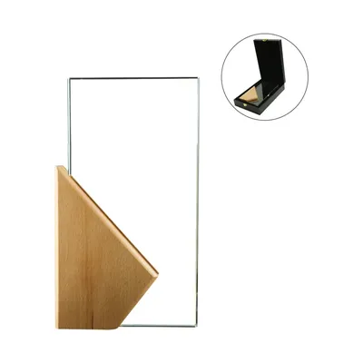 Rectangle Wooden Crystal Awards in Hardboard Box
