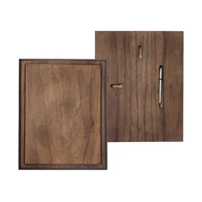 Vertical Matt Veneer Wooden Plaque with Box