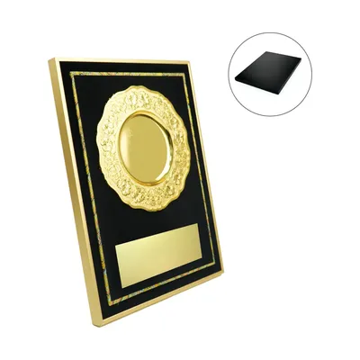 Aluminum Award Plaque A3 Size with Stand & Gold Plate in Presentation Box