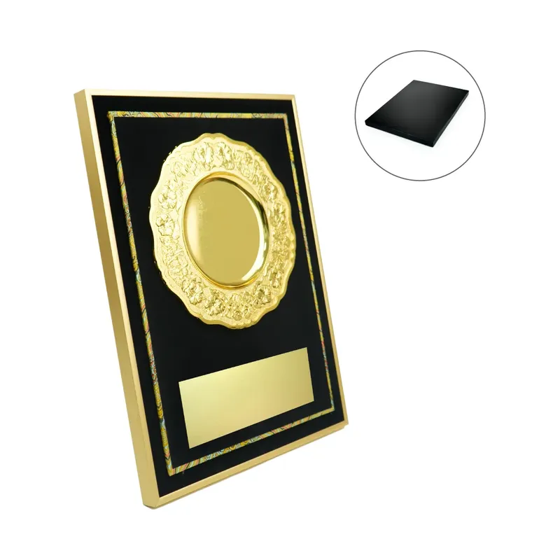 Aluminum Award Plaque A3 Size with Stand & Gold Plate in Presentation Box