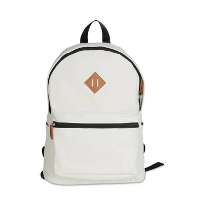 Canvas backpack with tan trim