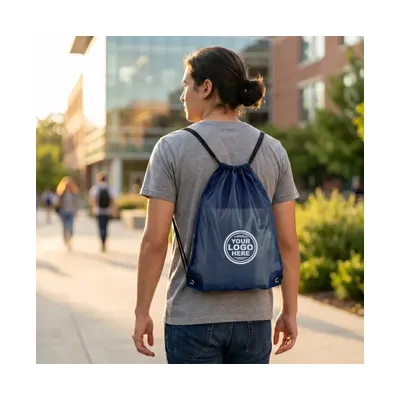 Promotional Drawstring Bags in High-Quality Thin Polyester Material