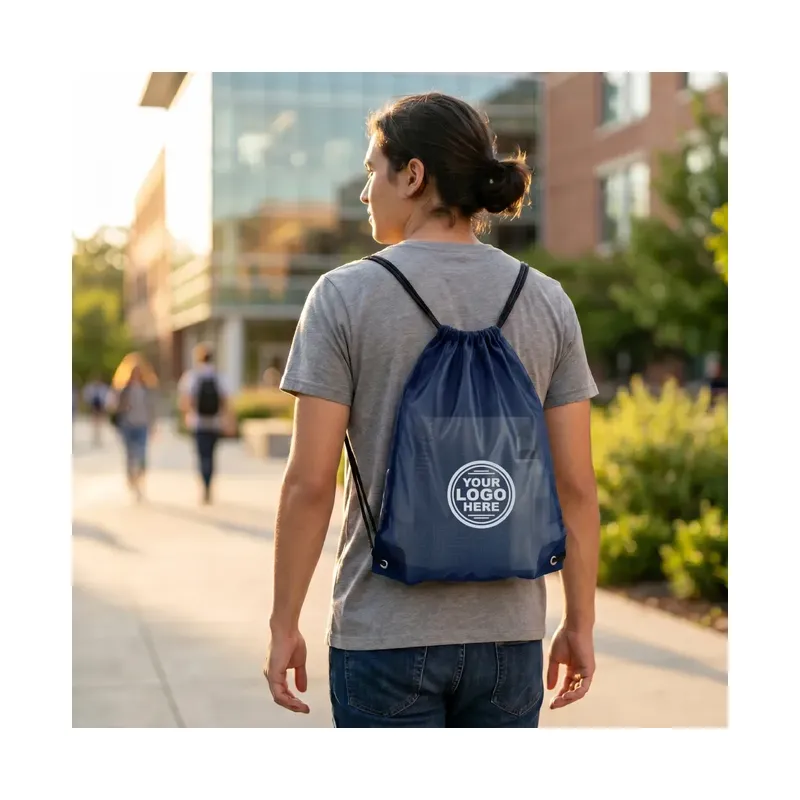 Promotional Drawstring Bags in High-Quality Thin Polyester Material
