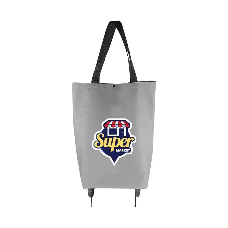 Portable Trolley Bags with Handles & Two Foldable Wheels