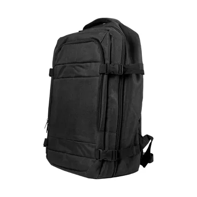 Travel Backpacks in Black Polyester Material