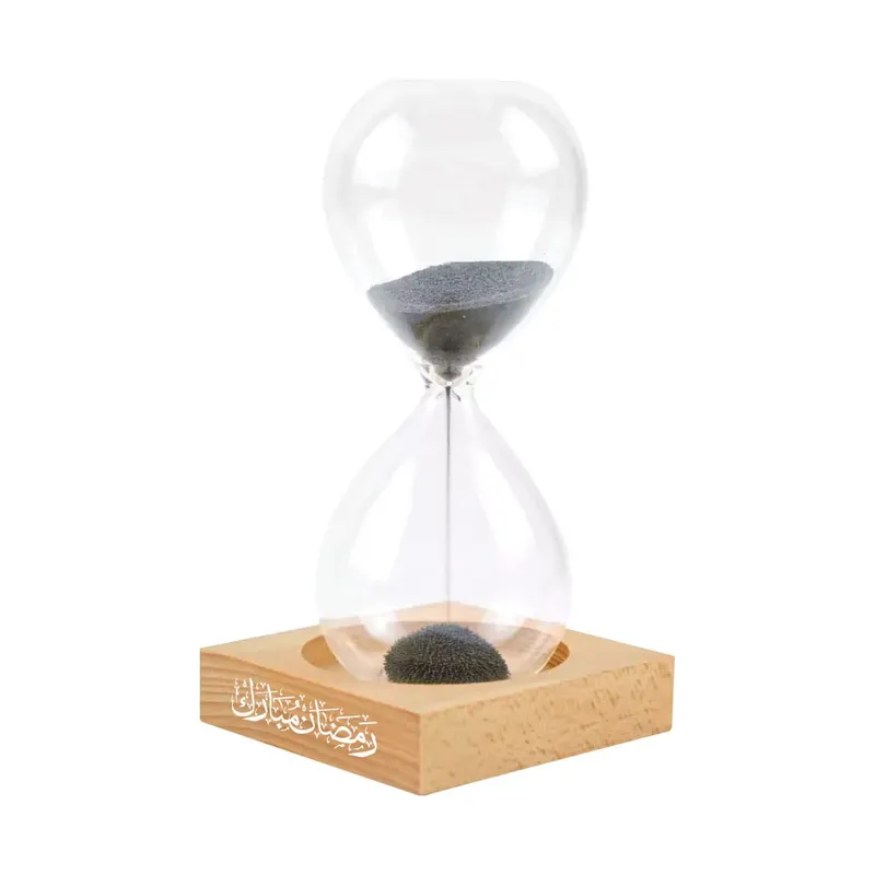 Magnetic Sand Timer with Wooden Base - Ramadan Gifts