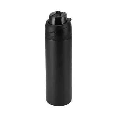 Recycled steel bottle with a dual sip lid
