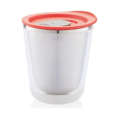 XD Design red stainless steel coffee mug