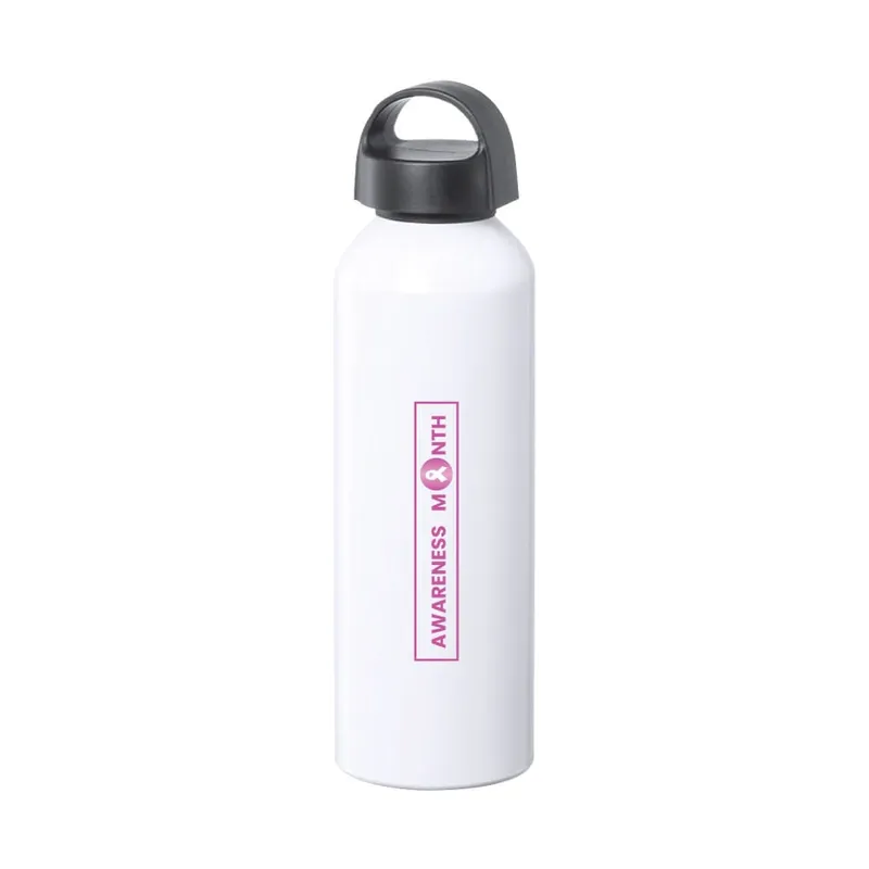 White Bottles with Breast Cancer Awareness Logo