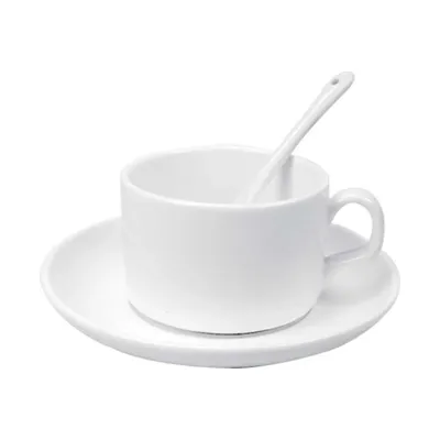 Ceramic Saucer Teacups with Spoon