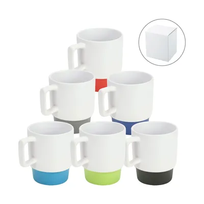 Ceramic Mugs with Bottom Clay in 12 Oz, Matte Finish
