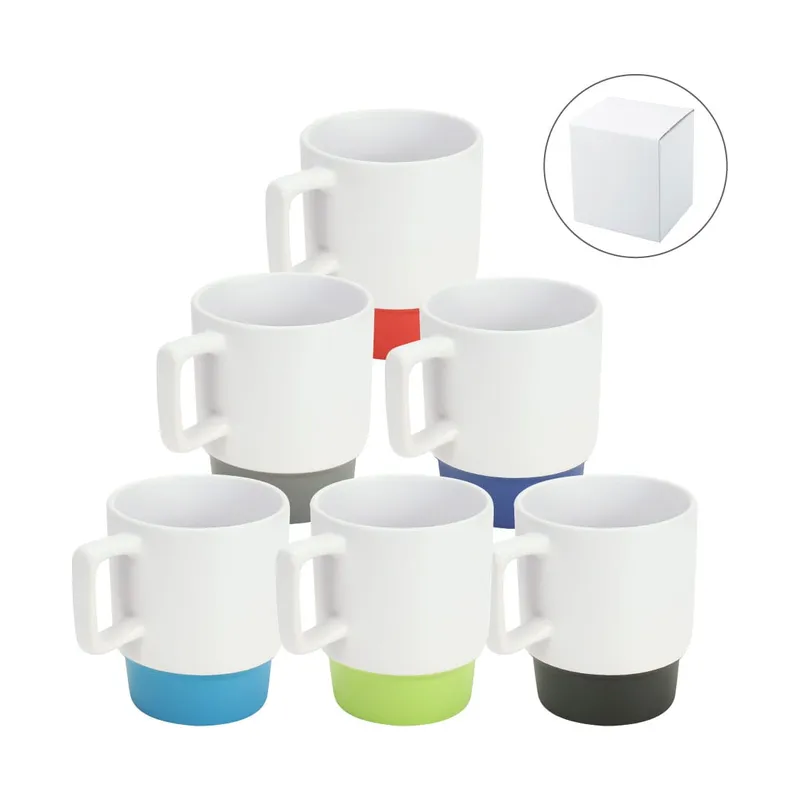 Ceramic Mugs with Bottom Clay in 12 Oz, Matte Finish