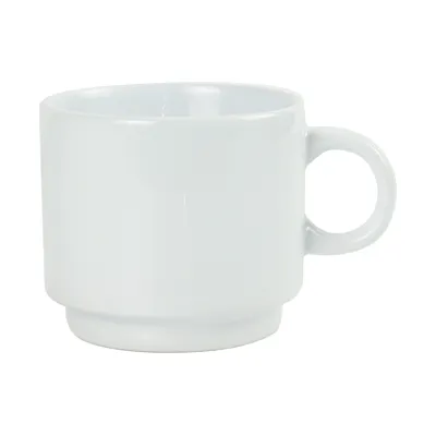 Ceramic Cups 10 Oz Glossy Finish White Color