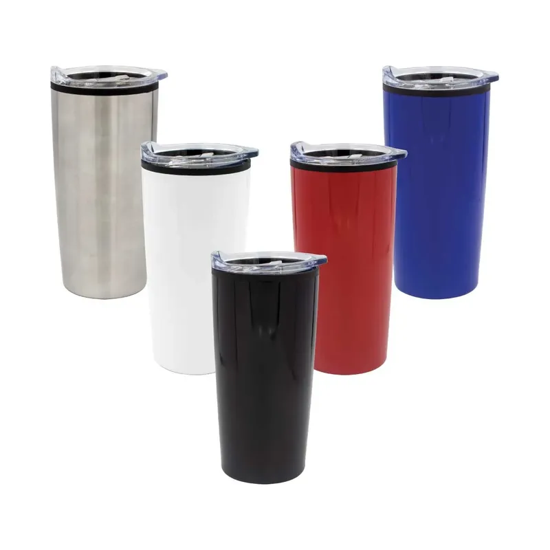 Double-Wall Travel Mugs with Clear Lid