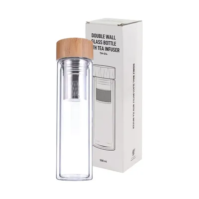 Glass and Bamboo Flask