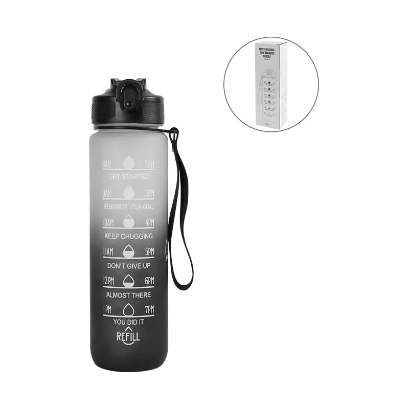 Motivational Time Marked Water Bottles 1000ml