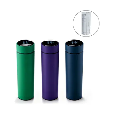 Smart Temperature LED Display Bottles in Soft Touch Finish - 500ml