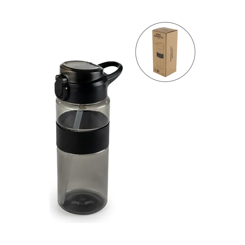 Eco-friendly Sports Bottles with Straw, 700ml in rPET Material