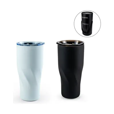 Dorniel Designs Tumblers, Transparent Lid, Recycled Stainless Steel, 540ml