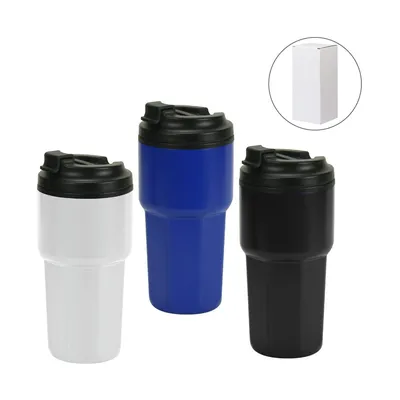 Double Wall Tumblers Flip-top PP Lid in 473ml