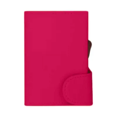 PU card holder wallet in pink