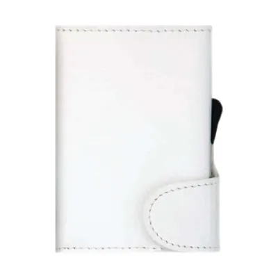Deep pocket Italian leather card holder