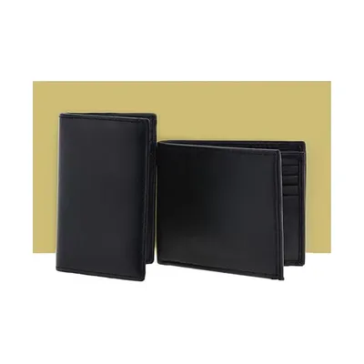 Leather wallet and card holder set