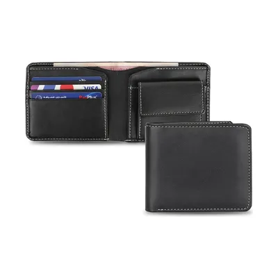 Cactus leather wallet with a coin pocket