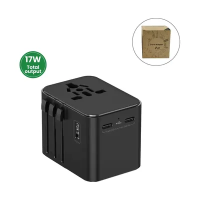 Universal Travel Adaptors, 17W, 2Type C+2USB+AC Port