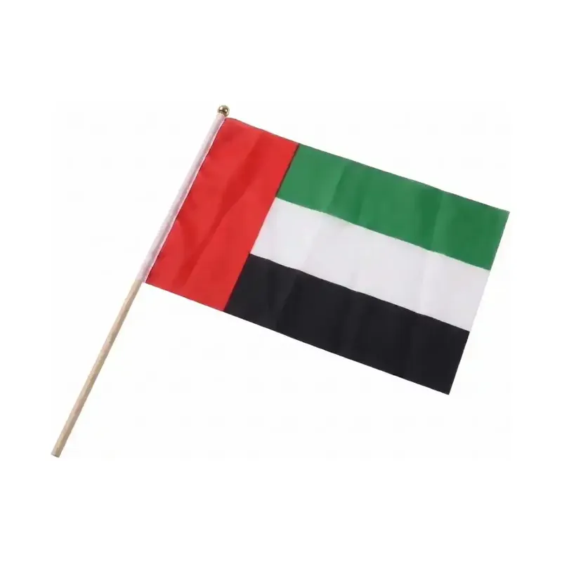 UAE Flags A4 Size with Wooden Pole