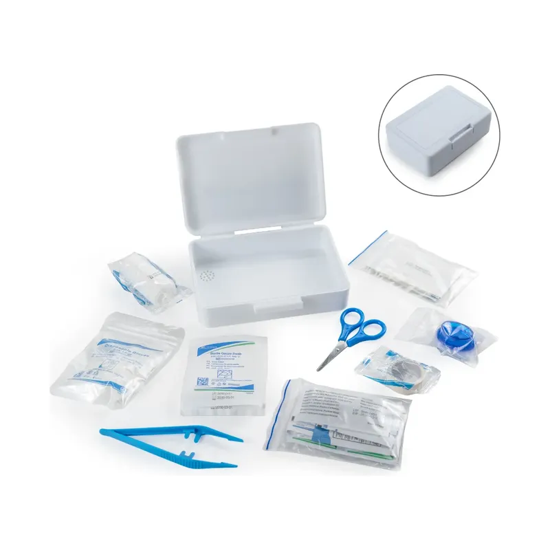 First Aid Kit Set, 16 Essential Items in White Box
