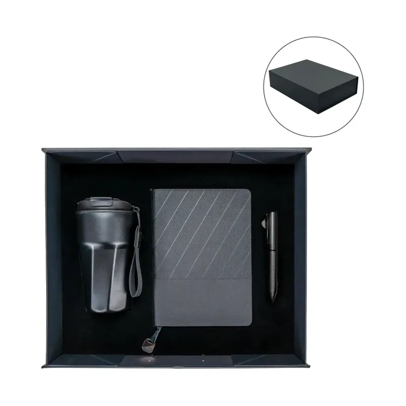 Premium Corporate Gift Sets in Black Magnetic Closure Gift Box
